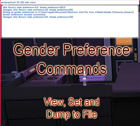 Gender Preference Commands The Sims 4 Catalog