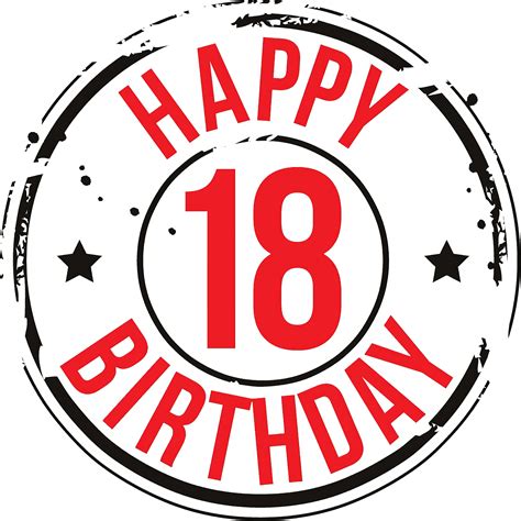 Red Happy 18th Birthday ~ Edible 2d Fondant Birthday Cakecupcake