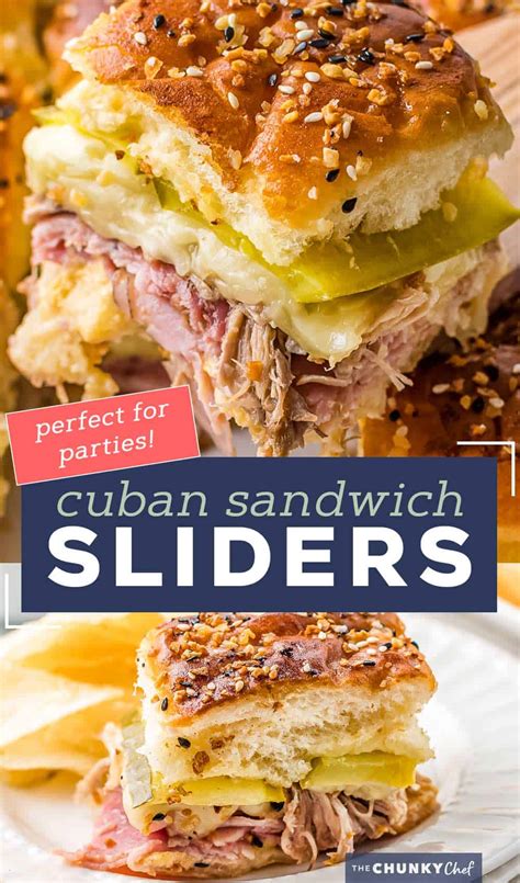 Cuban Sliders Appetizer Recipe The Chunky Chef