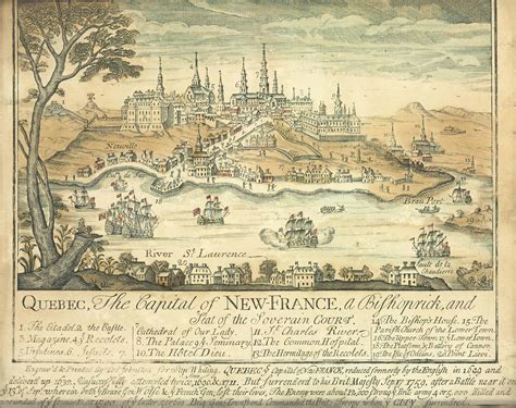 Thomas Johnston Engraver C1708 1767 Quebec The Capital Of New