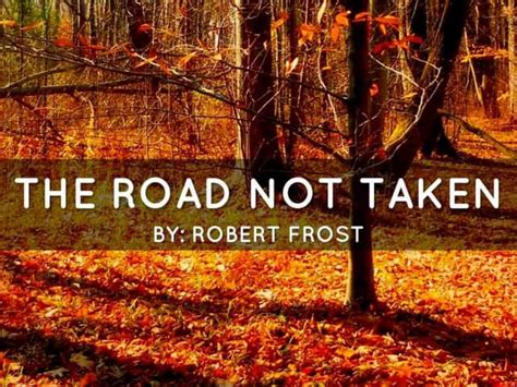 The Road Not Taken Ppt