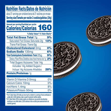 35 Oreo Cookies Nutrition Label Labels Information List