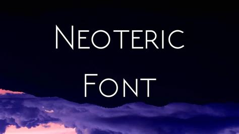 Neoteric Font Free Download