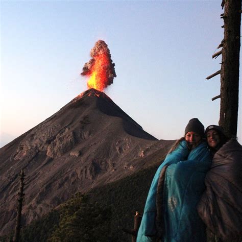 The Fuego Volcano In Guatemala Is Currently Erupting And Its Night