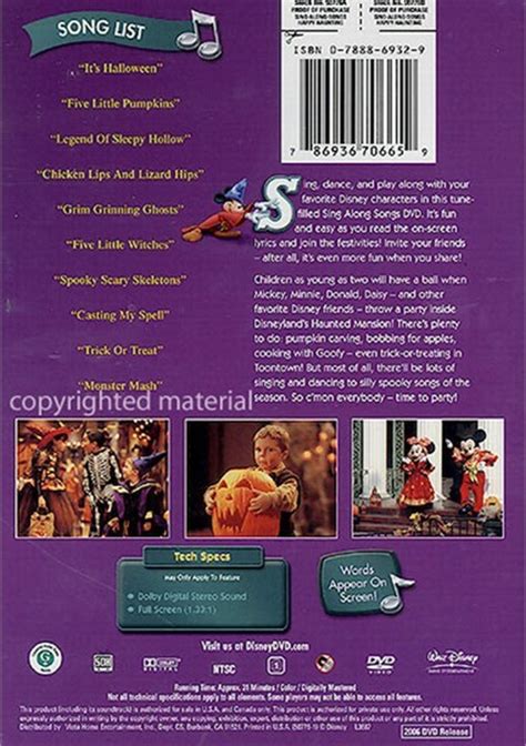 Sing Along Songs Happy Haunting Dvd 2006 Dvd Empire