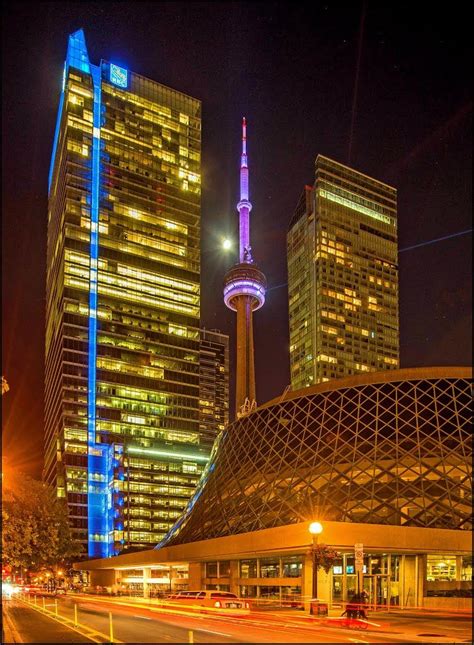 Toronto Cn Tower Ontario Canada With Images City Lights At Night