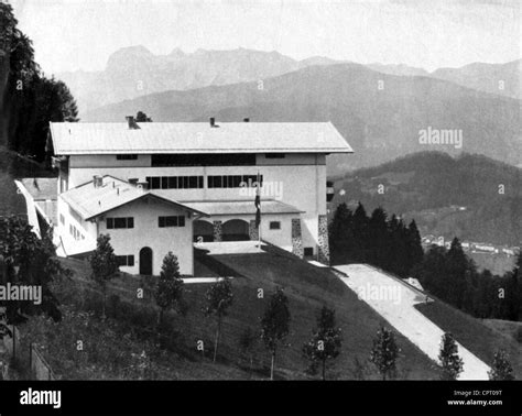 His House Berghof At The Obersalzberg Black And White Stock Photos
