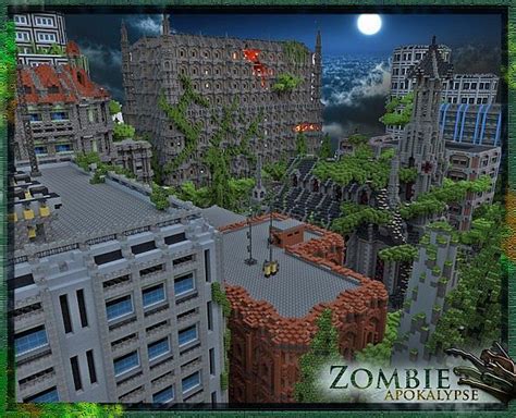Zombie Apocalypse I Am Legend Map With 3d Scenery Minecraft Map