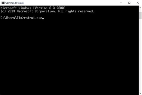 How To Start System Restore From The Command Prompt