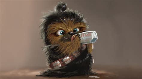 Hd Star Wars Baby Chewbacca Artwork Tagnotallowedtoosubjective Wide