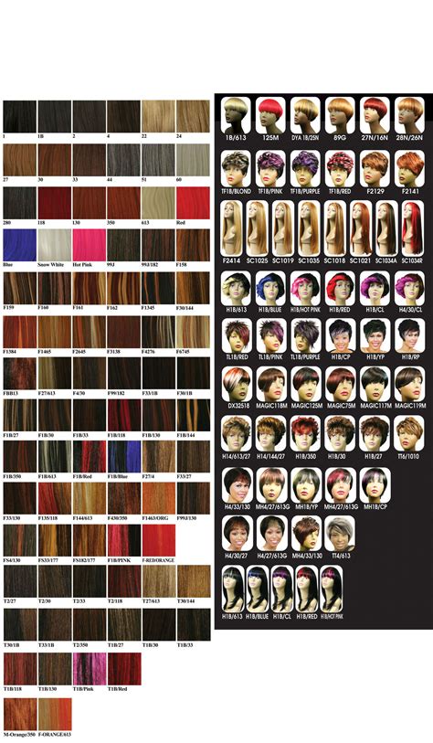 .specific hair color charts for their own product ranges, which meant trawling through each individual website before you could find a color that you loved. Hair Color Chart - Hair Extensions Color Choise, Wig ...