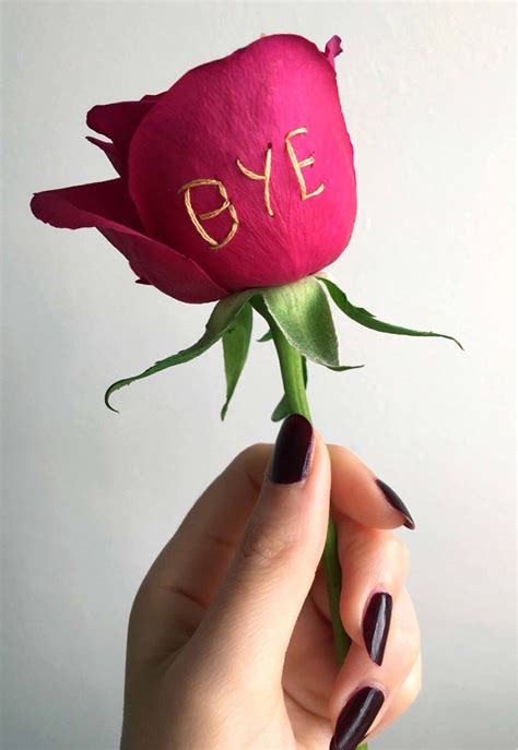 Sophie King Embroiders Bold Messages On Delicate Roses