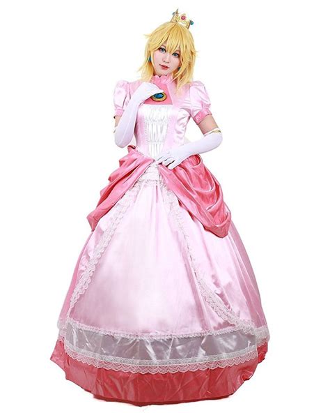 Miccostumes Womens Princess Peach Cosplay Costume Women M Clothing Princess