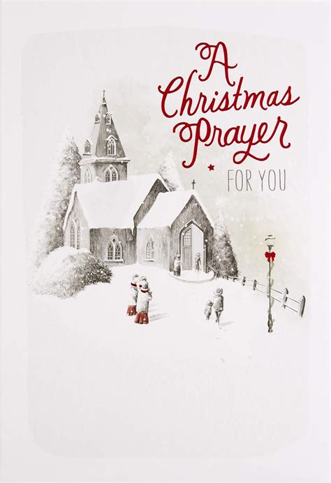 religious christmas card from hallmark illustrated snowy church design uk office