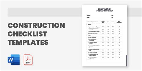 Construction Checklist Template 45 Free Word Pdf Documents Download