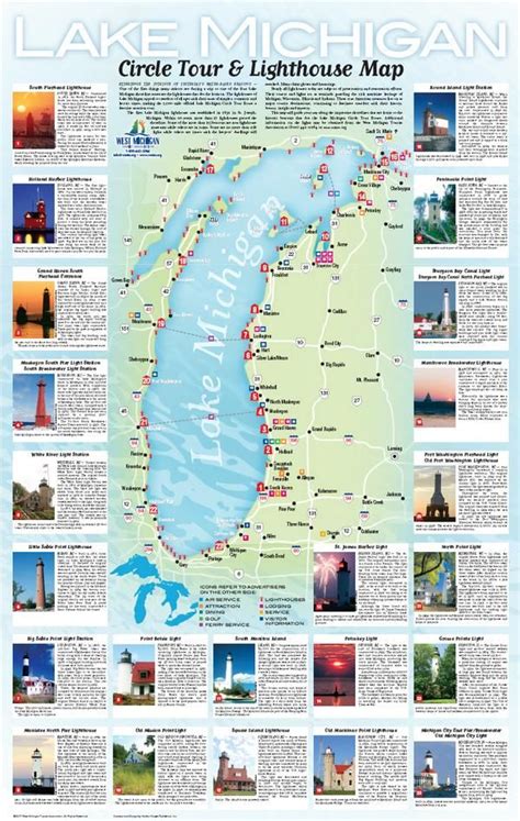35 Map Of Michigan Lighthouses Maps Database Source