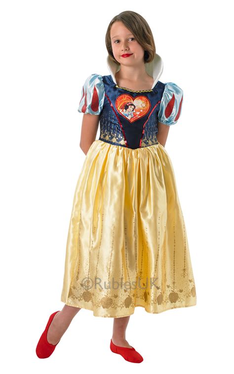 Girls Snow White Costume Kids Disney Princess Fancy Dress Fairytale