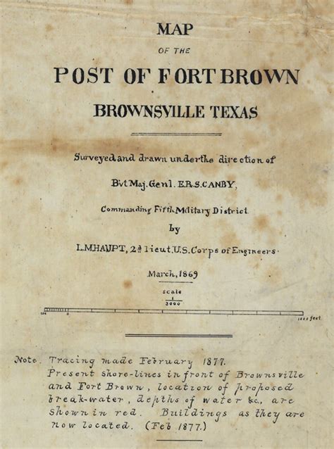 1877 Map Of Fort Brown Brownsville Texas Etsy