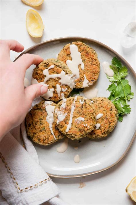 Easy Baked Falafel Recipe With Tahini Sauce Erin Lives Whole