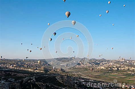 Hot Air Balloon Fly Over Cappadocia Editorial Stock Image Image Of