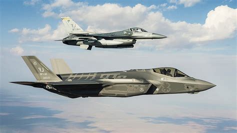 F16 And F35 Flying Side By Side 115th Fighter Wing Mfa Youtube