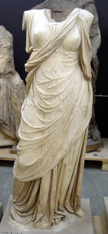 Marble Statue Of A Draped Woman Ancient Turkey 2nd Century Bce The