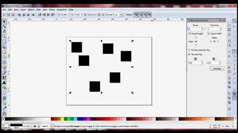 Inkscape Basics Arrange Objects In A Grid Youtube