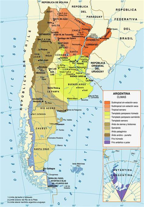 Mapa Del Clima De Argentina Para Aprender