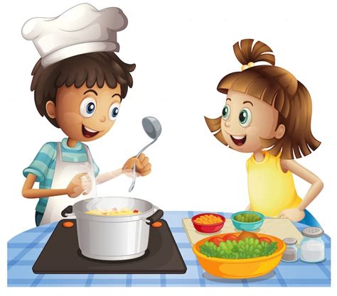 Cook Meals Cartoon Clip Art Cooking Clipart Girl Cooking With Turrets