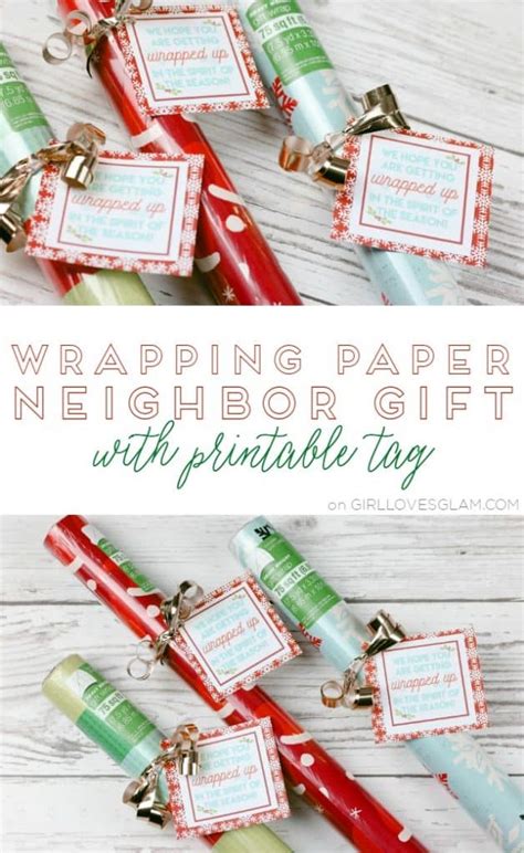 Maybe you would like to learn more about one of these? Wrapping Paper Neighbor Gift Idea with Printable - Girl ...
