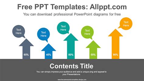 Stacked Horizontal Arrows Powerpoint Diagram Template