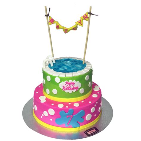 2129 2 Tier Pool Party Birthday Cake Abc Cake Shop And Bakeryabc Cake Shop And Bakery