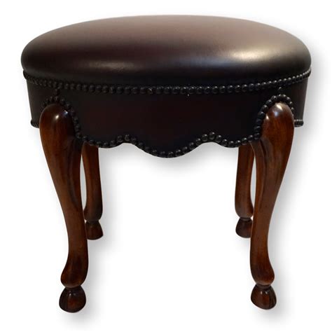 Theodore Alexander Chevre Foot Leather Stool Ottoman | Leather stool, Ottoman, Theodore alexander