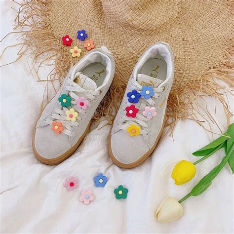 Cute Sunflower Pvc Shoe Charms Single Sale 9 Color Flowers Garden Shoe