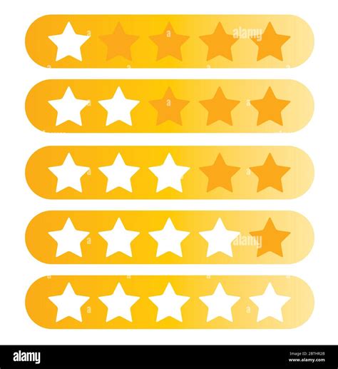 Five Star Rating Icon Vector Illustration Isolated On White Background