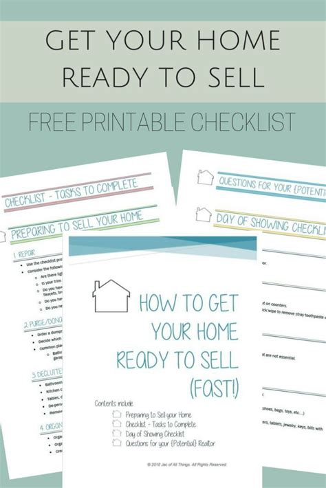 The Complete Guide To Sell Your Home Fast With Free Printable Checklist