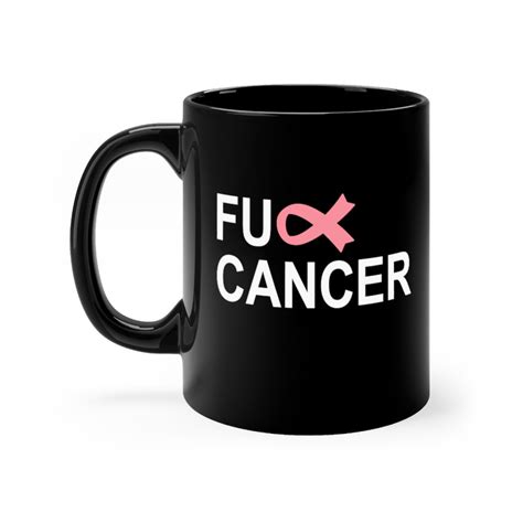 FU Cancer Coffee Mug Breast Cancer Mug Cancer Awareness Etsy