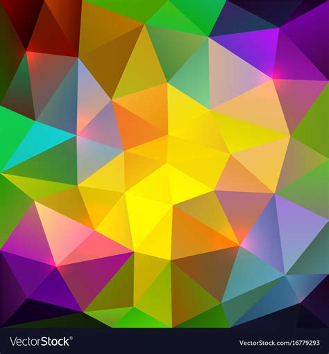 Abstract Triangular Colorful Mosaic Background Vector Image
