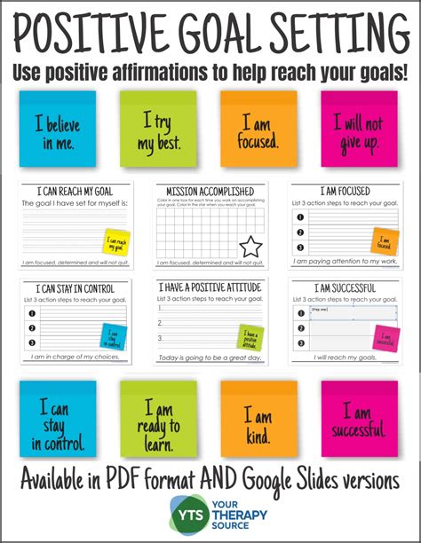 Goal Setting For Kids Your Therapy Source