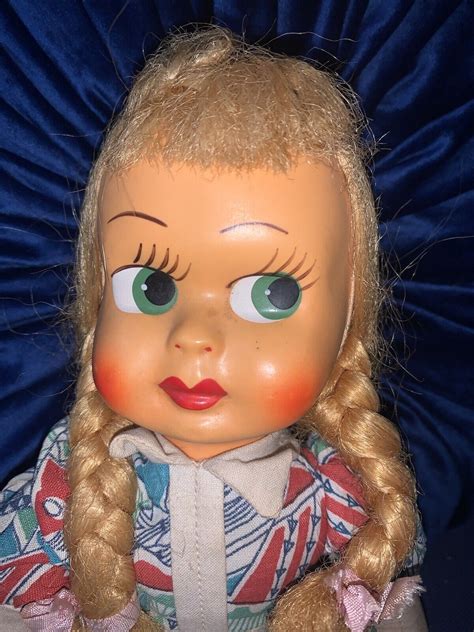 Vintage 16” Polish Cloth Sawdust Doll Celluloid Plastic Mask Hand Painted Face Ebay