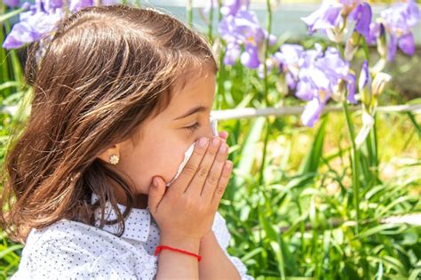 Premium Photo Seasonal Allergy In A Child Coryza Selective Focus