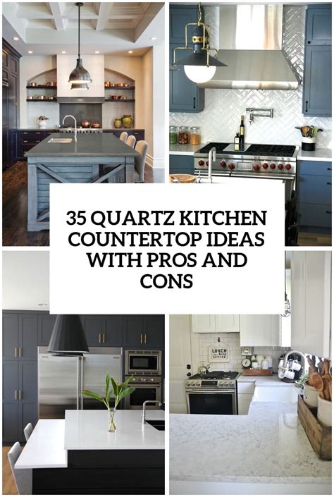 Solid white quartz will increase the vibrancy of your kitchen while making it. 35 Quartz Kitchen Countertops Ideas With Pros And Cons ...