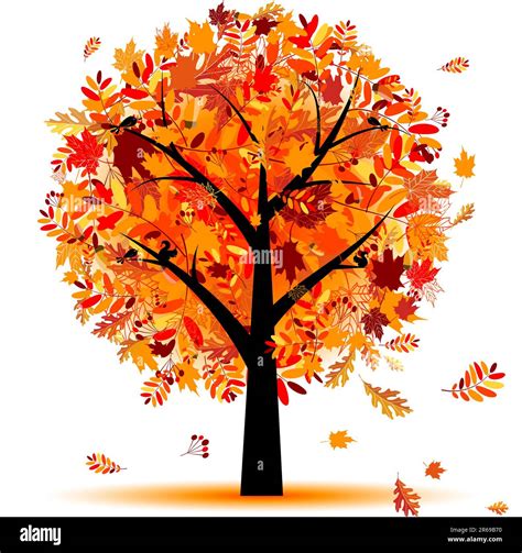Beautiful Autumn Tree For Your Design Stock Vector Image And Art Alamy