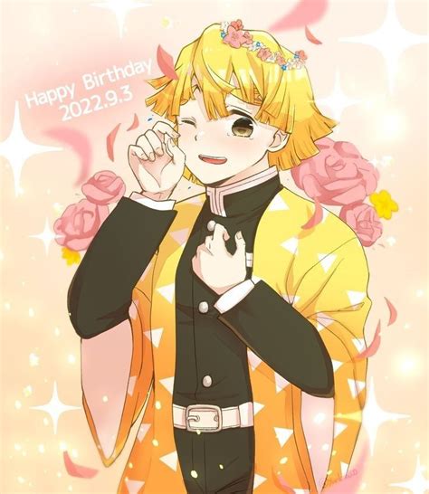 Happy Birthday Zenitsu In 2022 Anime Happy Birthday Birthday