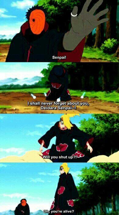 Tobi And Deidara Funny Moment Naruto Funny Funny Naruto Memes Naruto