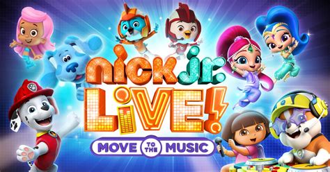 Nick Jr Live Move To The Music Show Details Characters And More