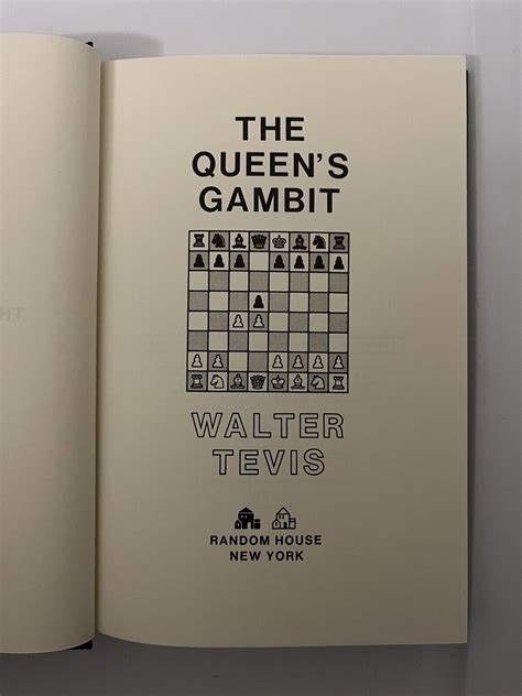 The Queens Gambit Rare First Edition Walter Tevis Random House