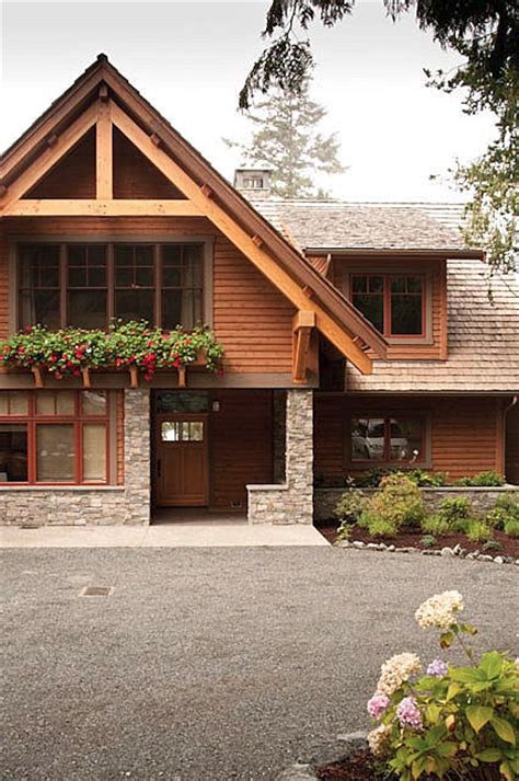 Pacific Nw Timber Frame Lodge Inspired Home — Greg Robinson Architect
