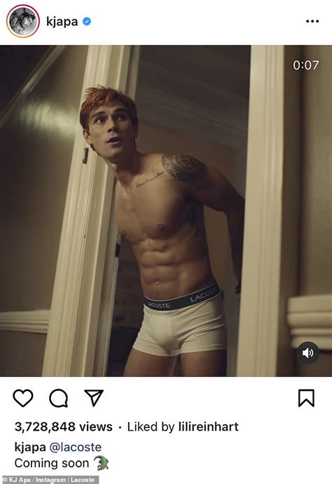 Riverdale Star Kj Apa Showcases Ripped Abs As He Goes Shirtless In Lacoste Underwear Campaign