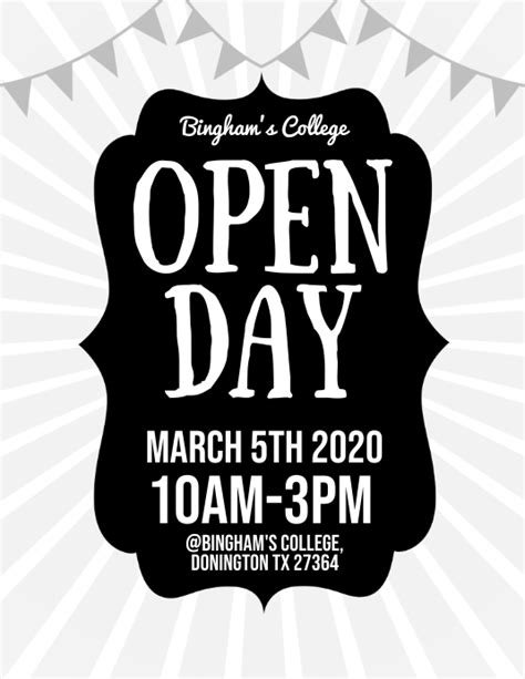 Open Day Flyer Template Postermywall